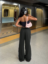Women's Streetwear Striped Track Pants