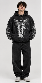 Y2K Printed Oversized Hoodie